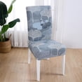 thumbnail image 3 of Dining Room Chair Covers Set of 6,Printed Pattern Parsons Chair Slipcovers Removable Washable Kitchen Seat Dining Chairs Protector Cover for Home or Party, 3 of 6