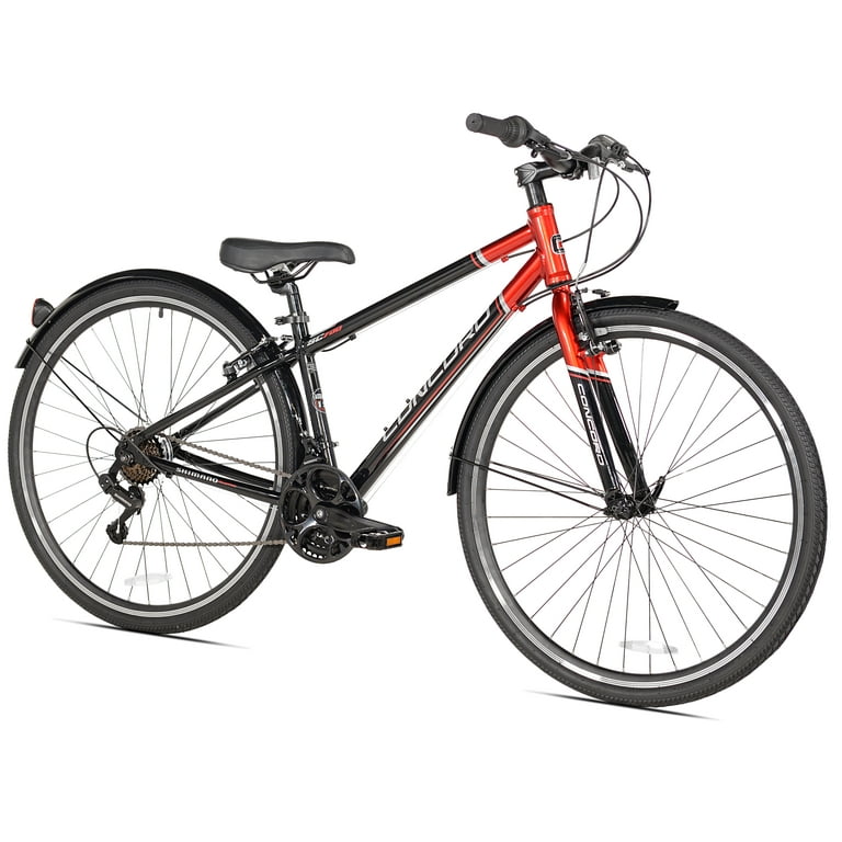 Concord 700c SC700 Hybrid Men s Bike Black Red Walmart