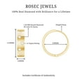 thumbnail image 4 of Rosec Jewels 1/4 CT Scatter Diamond Small Hoop Earrings, Gypsy Set Diamond Earrings with Hinged Hoop, 10K Yellow Gold, 4 of 8