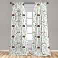 thumbnail image 5 of Ambesonne Forest Curtains, Rural Wildlife Composition, Pair of 28"x84", Multicolor, 5 of 5