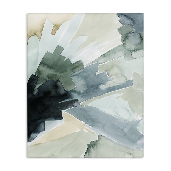 Stupell Industries Transitional Tree Shadow Abstract Landscape Green Blue Canvas Art, 24 x 30, by Grace Popp