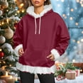 thumbnail image 2 of Women's Hoodie 2025 Long Sleeve Trendy Plain Drawstring Hooded Sweatshirt with Pockets Pullover Top, 2 of 6