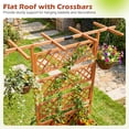 thumbnail image 4 of Gymax 72'' Wooden Planter Box w/Lattice Trellis Flat Roof Drainage for Climbing Plant Orange, 4 of 9