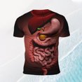 thumbnail image 5 of liilaimic Anatomy Tshirts Funny Skeleton Body Organs Men's Short Sleeve Novelty Crewneck Tee Shirt Daily Wear, 5 of 8