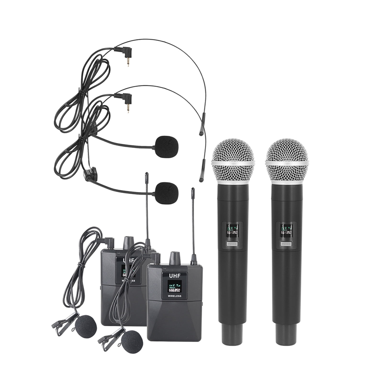 Wireless microphones,And Lavalier Party Church Dj Ktv Party Church Dj Mic Handheld Professional Uhf Mic Dj Ktv Set Headworn And Dual With Headworn Handheld Dual With Huiop Hxber