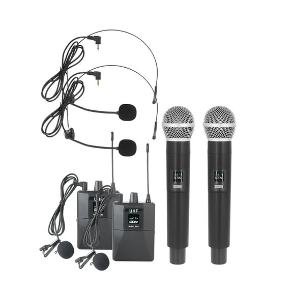 Wireless microphones,Handheld Dual With Uhf Mic Handheld Dj Ktv Set Church Dj Ktv Party Church Dj Professional Uhf Mic Dual With Headworn And Party Church Handheld With Receiver Huiop Hxber
