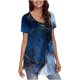 thumbnail image 4 of Blusa de manga corta con cuello redondo, informal, cómoda, a la moda para mujer OAVQHLG3B Store  lin121212, 4 of 4