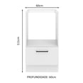 thumbnail image 2 of Mueble de Cocina para Horno y Microondas Madesa Agata 60 x 60 cm 1 Puerta (Sin Tablero) Blanco, 2 of 5