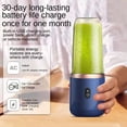 thumbnail image 2 of Exprimidor PortáTil Licuadora 300Ml Exprimidor EléCtrico de Frutas Carga USB LimóN Naranja Fruta Juicing Cup Smoothie Blender Azul A, 2 of 5