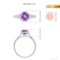 thumbnail image 6 of ANGARA Natural 1.15 ct Amethyst Twist Rope Split Shank Ring in 14K White Gold for Women (Size-7mm) | February Birthstone, Birthday, Anniversary, Jewelry Gift for Women | Natural Amethyst Ring, 6 of 10