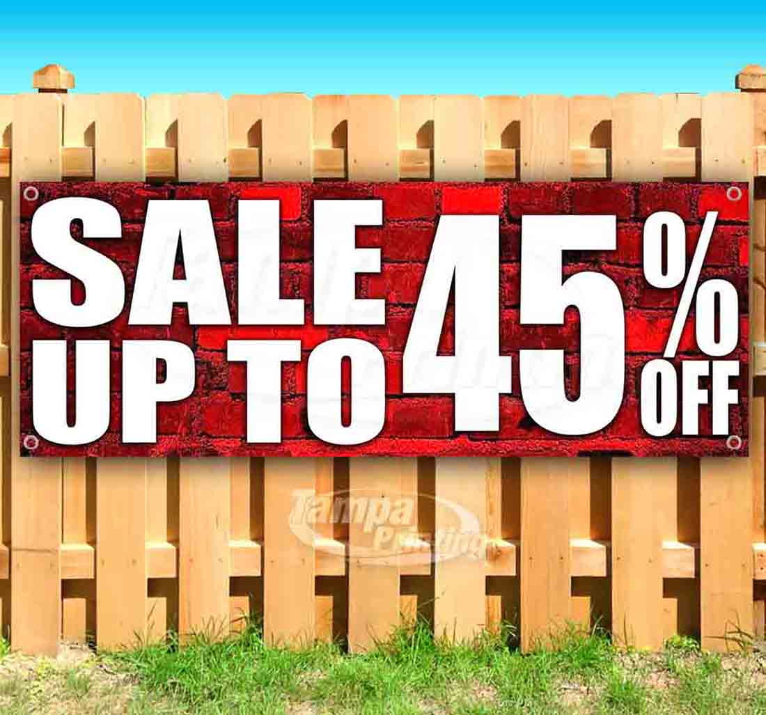 Holiday Sale 45% Off 13 oz Banner Heavy-Duty Vinyl Single-Sided with Metal Grommets Holiday Sale 45% Off 13 oz Banner Heavy-Duty Vinyl Single-Sided with Metal Grommets
