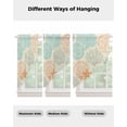 thumbnail image 4 of Coastal Turquoise Swag Valances for Windows, Ocean Coral Starfish Shell Modern Sea Rod Pocket Sheer Valances for Large Windows, Swag Toppers Light Filtering for Kitchen Living Room 2 Panels 36''x63'', 4 of 6