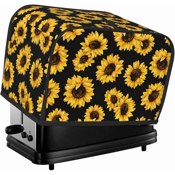 Black White Checkered 2 Slice Toaster Cover, Waterproof Dust Cover For Small Kitchen Appliance