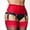 Red, variant on Vinsonshop Women Lace Garter Belt Suspender Belts for Thigh High Stockings White