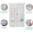 thumbnail image 3 of Clear Shower Curtain Liner with 9 Storage Pockets, Transparent Bathroom Organizer for Showers and Bathtubs, Waterproof PEVA Liner, 70 x 72 Inches, 3 of 5