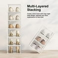 12 Pack Shoe Storage Box, Clear Plastic Stackable Shoe Organizer for ...