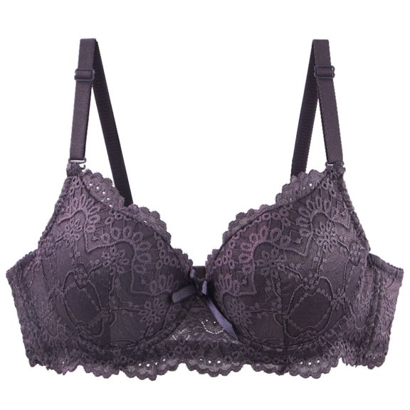 Zpanxa Bras for Women Solid Underwire Seamless Bra with Thin Adjustable Straps V-Neck and Back Closure for Everyday Wear