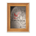 thumbnail image 1 of Chinese Paper-cut Style Red Rooster Potted Mural Desktop Wooden Photo Frame Display Picture Art Painting Multiple Sets, 1 of 3