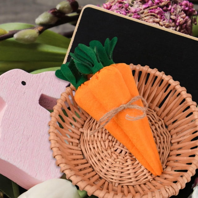 6x Adornos de zanahoria de Pascua falsos Accesorio de decoración Macarena zanahoria de pascua