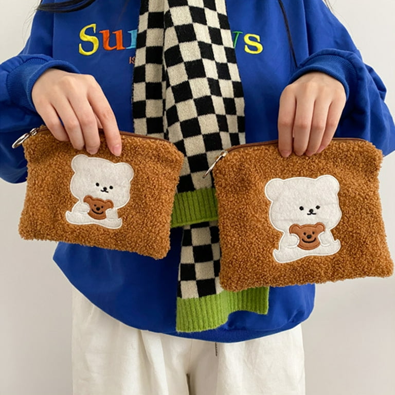 Shoulder Bag Cartoon Teddy Bear Coin Purse Plush Stuffed Animal