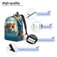 thumbnail image 3 of Yiaed Cute Swimming Guinea Pig Print Print Laptop Backpack Travel Canvas Backpack Vintage Aesthetic Backpack for School Knapsack Backpack Backpack for School-Medium, 3 of 5