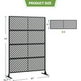 thumbnail image 4 of Metal Privacy Screen with Stand,Outdoor Freestanding Privacy Screen & Panels, Outdoor Privacy Screen for Deck Patio Balcony,Heavy Duty Rust Proof Decorative Fence Panel 47x70Inch,35x70Inch, 4 of 7