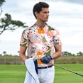 thumbnail image 3 of Honeii Cartoon Halloween print Polo Shirt, a classic short-sleeved, button-down golf shirt designed for men3X-Large, 3 of 6