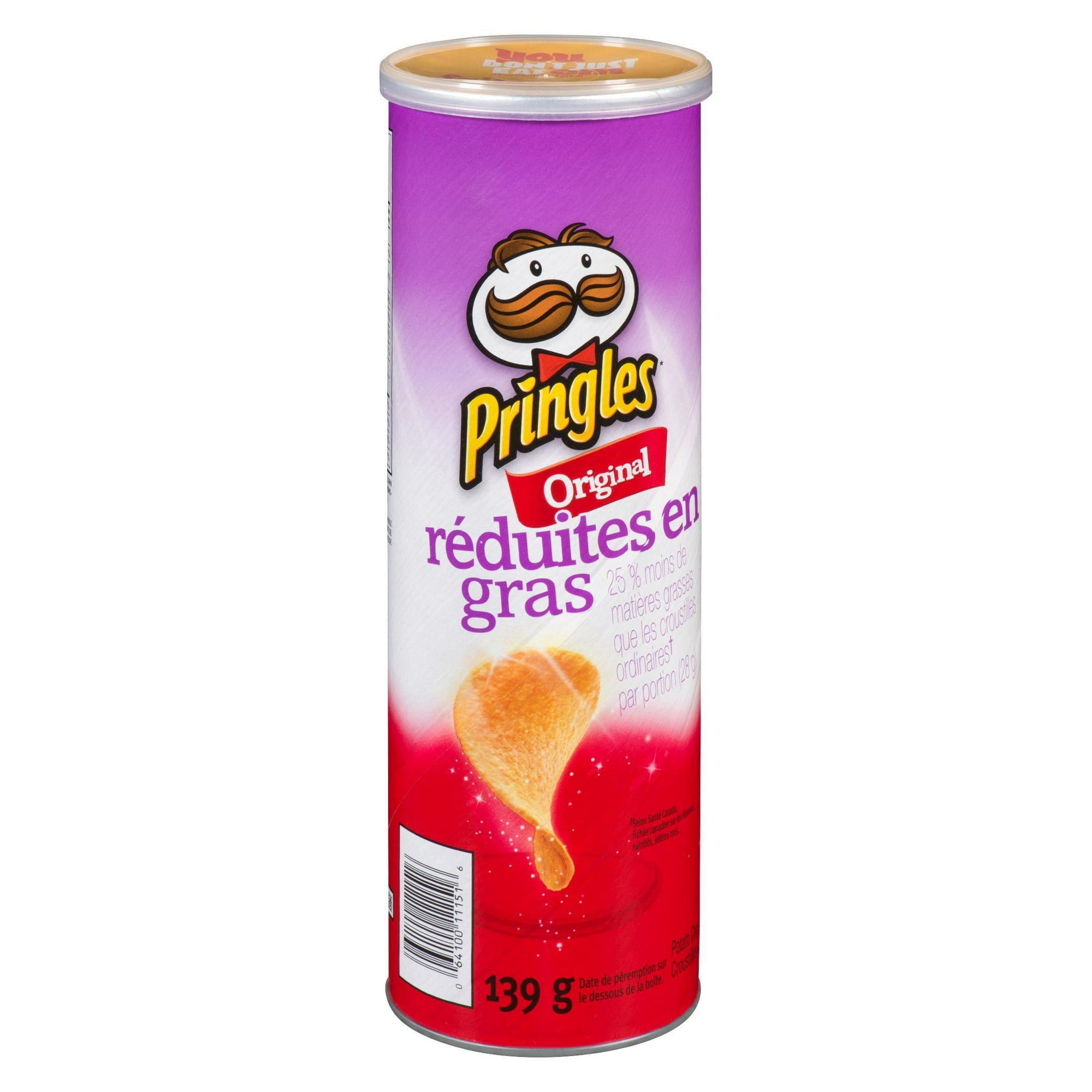Pringles Reduced Fat Original, Potato Chips, 139 g