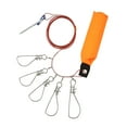 thumbnail image 4 of Fish Wire Rope Lock, 5m Steel Wire Portable Dry Quickly Reduce Twisting Live Fish Lock With Foam Float Stick For Reservoir 5 Buckles, 4 of 8