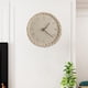 thumbnail image 3 of Reloj de pared silencioso de mimbre de 10,63 pulgadas, redondo, hecho a mano, estilo bohemio, para decoración del hogar. Inglés Digital, 3 of 6