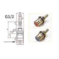 thumbnail image 2 of 2-pack Faucet Cartridges, Replacement Brass Ceramic Stem Disc Cartridge Faucet Valve G1/2, 2 of 5