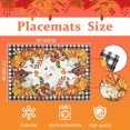 thumbnail image 3 of Pumpkin Leaves Fall Placemats Set of 4,12x18Inch Plaid Place Mats for Fall Home Decorations,Autumn Thanksgiving Pumpkin Placemats,Kitchen Dining Table Place Mats Set of 4 for Falls Decorations, 3 of 8