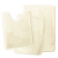 thumbnail image 2 of Set of 3 Clara Clark Bath Mat Bathroom Rug - Absorbent Memory Foam Bath Rugs - Non-Slip, Thick, Cozy Velvet Feel Microfiber Bathrug - White - Large 20"x32" - Small 17"x24" - Contour 24"x20", 2 of 6