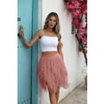 thumbnail image 5 of Tulle Skirts for Women Fairy Skirt Tutu A-Line Mesh Layered Skirts Midi Length High Elastic Waist Long Skirt White Tulle Skirt, 5 of 5