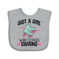 Inktastic Just a Girl Who Loves Skating Girls Baby Bib