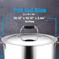thumbnail image 6 of NutriChef Stainless Steel Sturdy & Durable Stain-Resistant Kitchen Cookware Sauté Pan Stock Pot Lid, 6 of 6