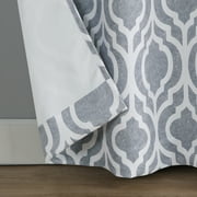 Sun Zero Eldon Trellis Print Blackout Grommet Curtain Panel, 40X84, Grey