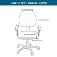 thumbnail image 3 of Computer Office Chair Covers,Printed Stretch Universal Rotating Chair Slipcovers Cover Anti-Dust Removable Washable Spandex Split Desk Chair Cover-J, 3 of 9