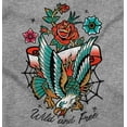 thumbnail image 2 of Wild and Free Bald Eagle Rose Tattoo Womens Fitted Plus Size Graphic Tee Brisco Brands 2X, 2 of 5
