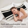 thumbnail image 5 of Black Vintage Long Body Pillow Covers, Geometric Stripes Simple Lines Soft Breathable Throw Pillow Cases with Invisible Zipper, Decorative Pillowcase Pillows Protectors for Sofa Bed Couch 20"x60", 5 of 9