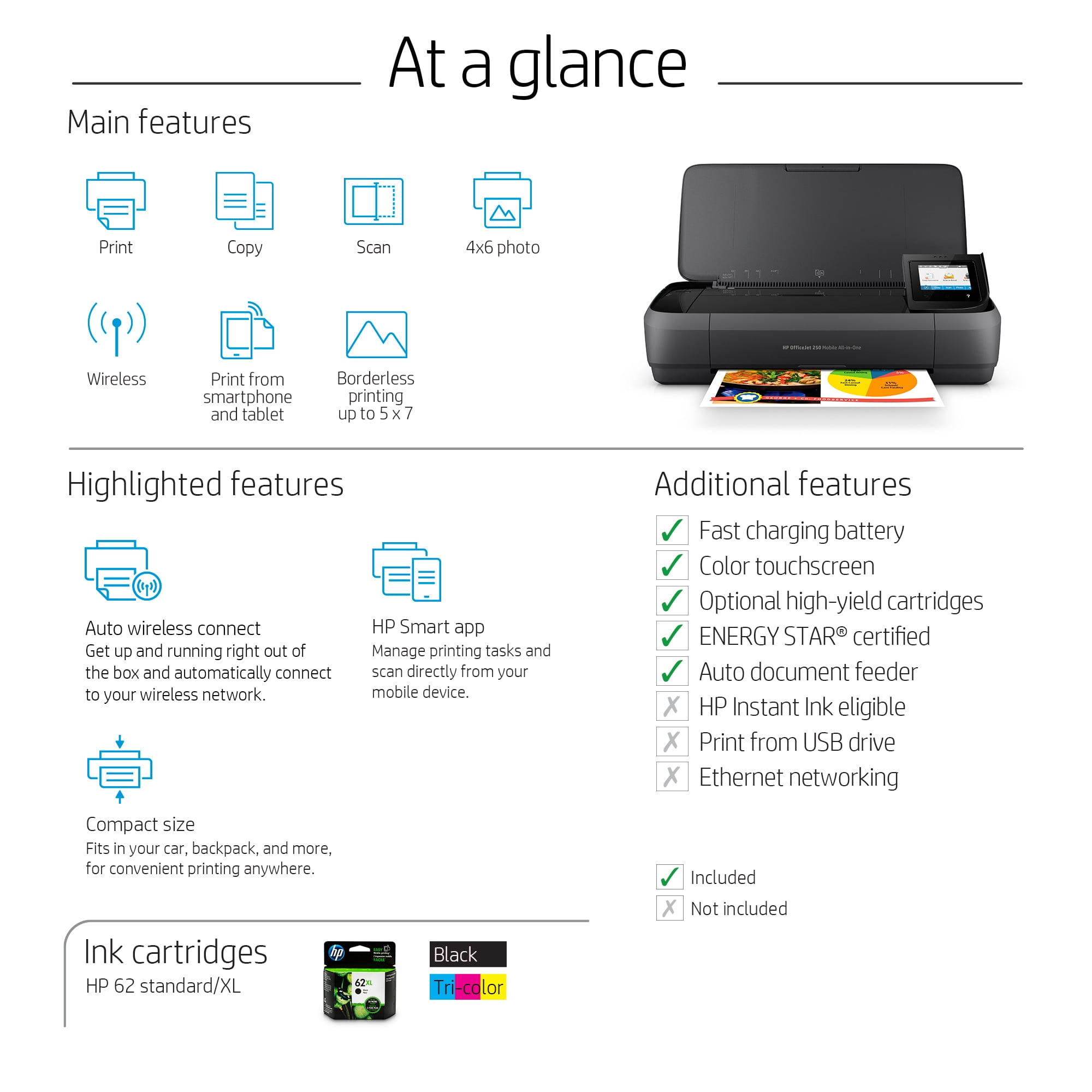 HP OfficeJet 250: Compact Mobile All-in-One, Wireless HP OfficeJet 250: Compact Mobile All-in-One, Wireless