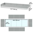thumbnail image 3 of Outsunny 12x4x1ft Galvanized Raised Garden Bed, Open Bottom, Silver, 3 of 10