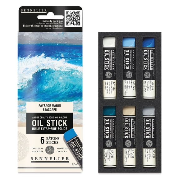Sennelier Artists' Oil Sticks - Set of 6, Seascape