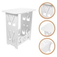 thumbnail image 2 of KAKOWELY vanity shelf End Table Bedside Nightstand 2-tier Wood Counter 15.7 Inch Bathroom Mini Desk Countertop Standing Rack Vanity Shelf For Kitchen Office Organizer Makeup Stand, 2 of 5