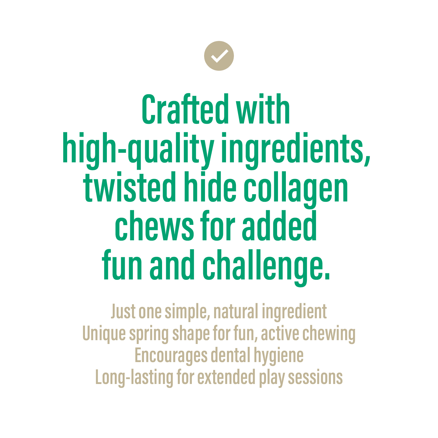 Chewer's Joy Collagen Spring Sticks 5–6" (15CT) Natural Dog Treats High Protein Long-Lasting Chews