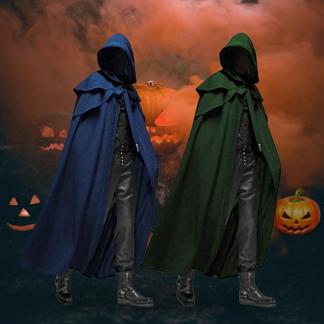 Cape à Capuche, Costumes de Cape pour Femmes Cape Hommes Femmes Accessoires de Fête Cape Hommes Cape Rôle Costumes de Rôle Costume de Qudai Adben Leeofty