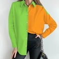 thumbnail image 3 of Blouse Aguichant Confortable Nature Manches Longues Polyester, Spandex (Vert, m), 3 of 4