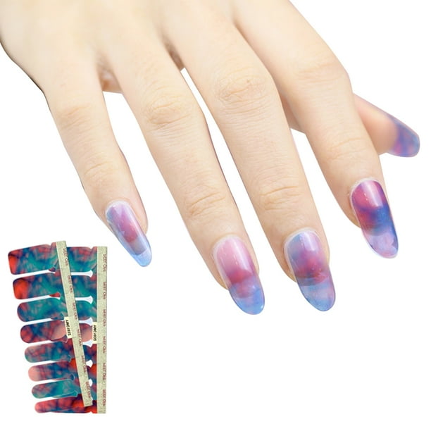 Seitruly Pegatina para uñas Estilo autoadhesivo Combinación perfecta Paster atractivo Viscosidad fuerte Encanto Fácil de arrancar Puntas de manicura Juegos de manicura YMC1010 Seitruly CE011888-10B