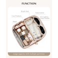thumbnail image 3 of Bolsa de maquillaje Yikisite Travel Cosmetic, impermeable, piel sintética, 3 of 9