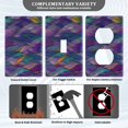 thumbnail image 3 of Yayeee Duplex Wall Plate 1-Gang 4.5"x2.7" Home Receptacle Light Switch Decorative Outlet Cover, Purple Waves Pattern, 3 of 7
